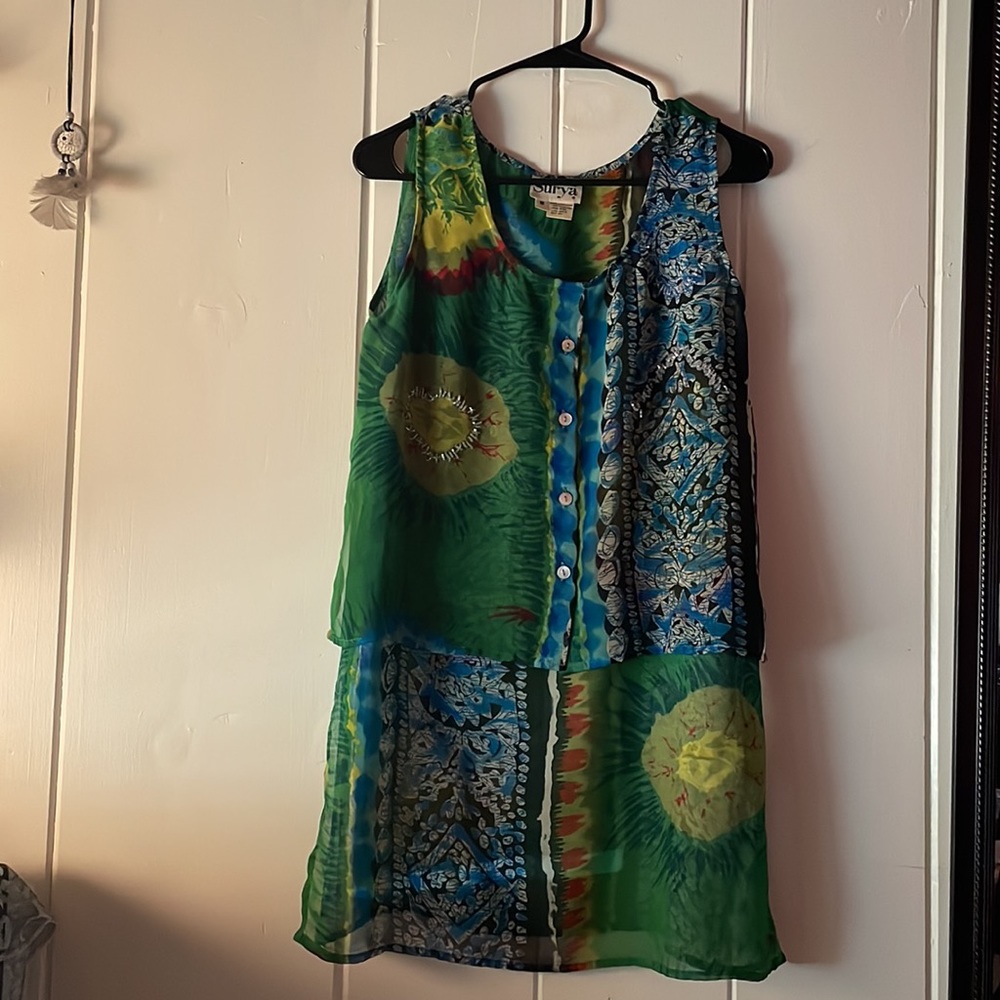 Beautiful unique VINTAGE sheer dress with beaded detail